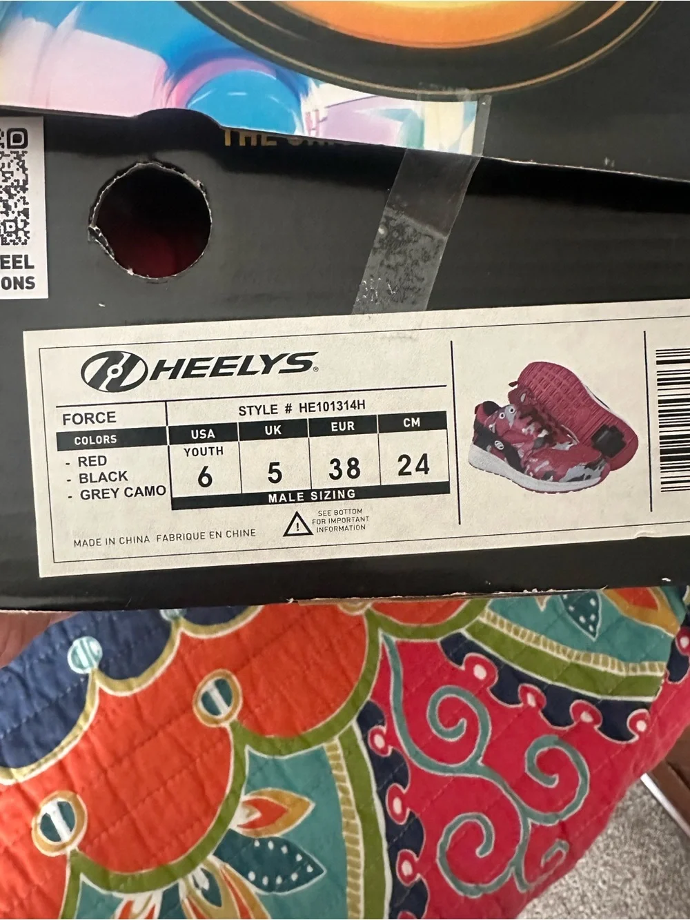 Heelys Red, Black & White Camo Kids Sneakers